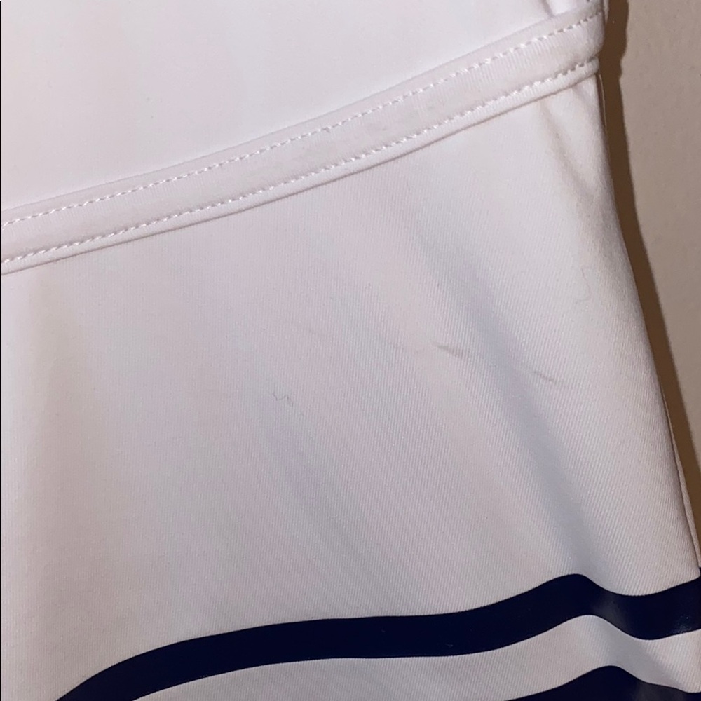 White Skort with Navy Stripes - Picture 3 of 9